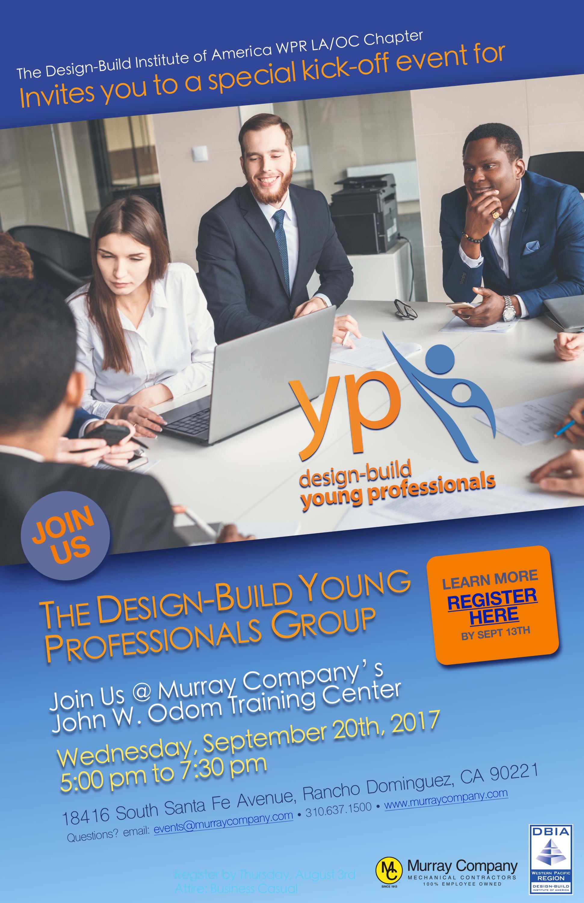dbia wpr murray company young professionals kick off networking event flyer